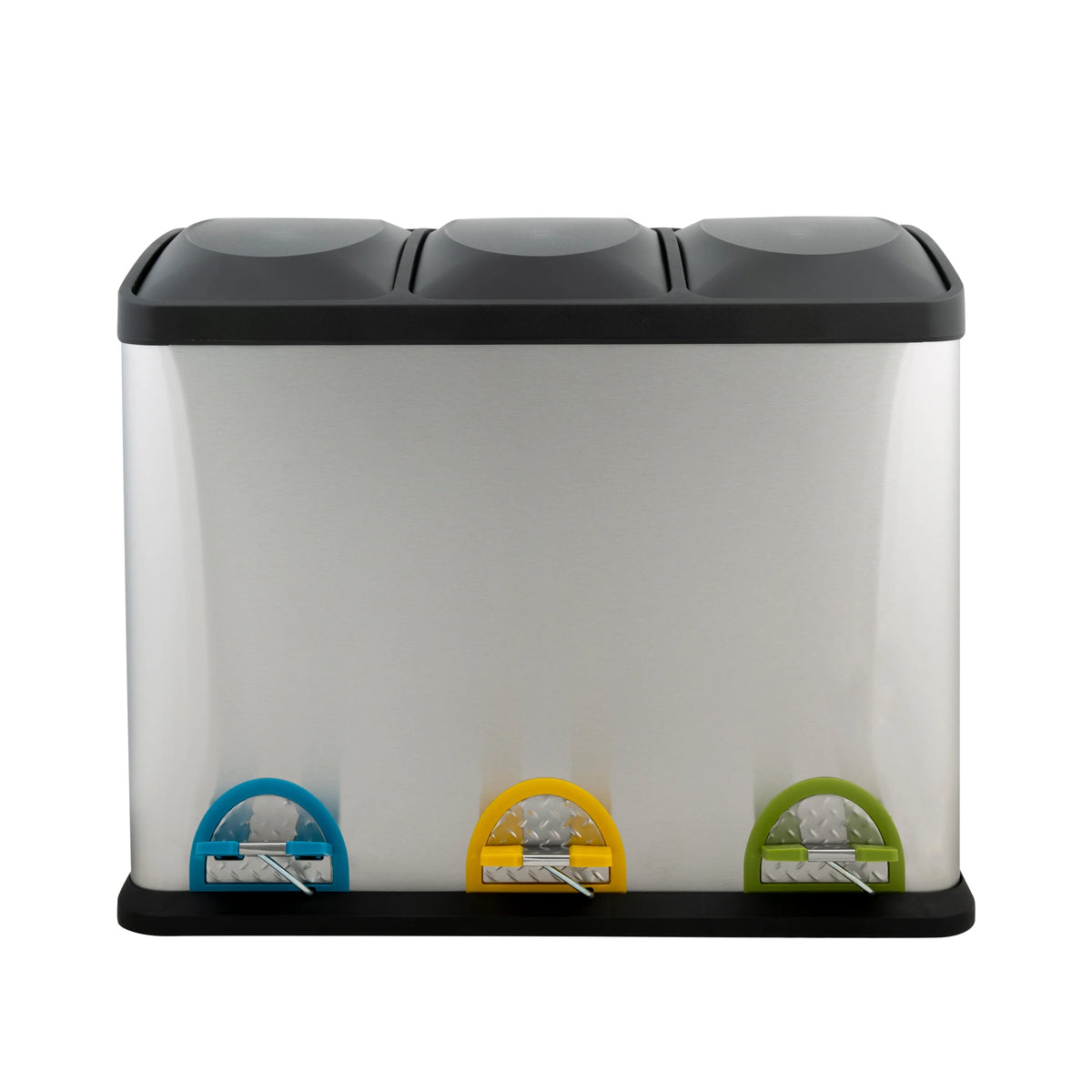 45 Liter 3 Compartment Stainless Recycle Bin O70272