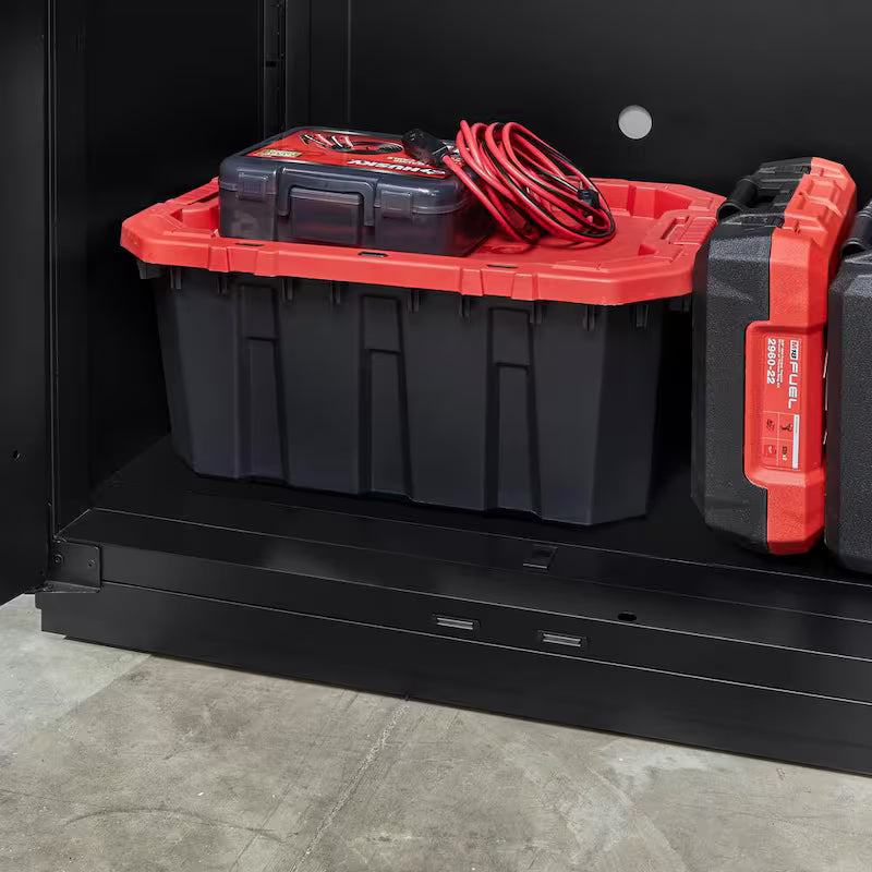 7 Piece Heavy Duty Welded Steel Garage Storage System in Black C221353