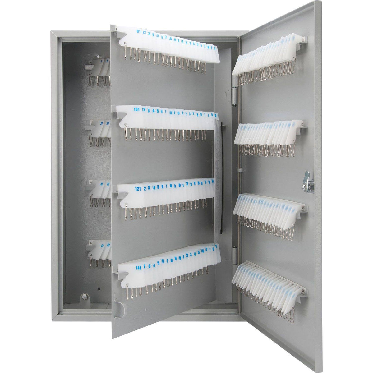 Steel Key Cabinet with 160 Hooks, Gray R275