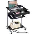 Black 31.5''H Laptop Computer Desk with Power Outlet Z643
