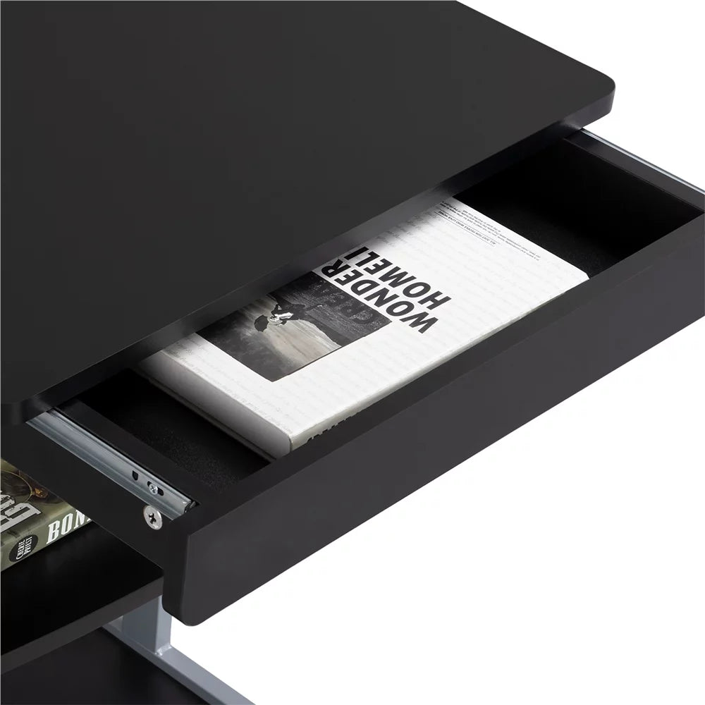 Black 31.5''H Laptop Computer Desk with Power Outlet Z643