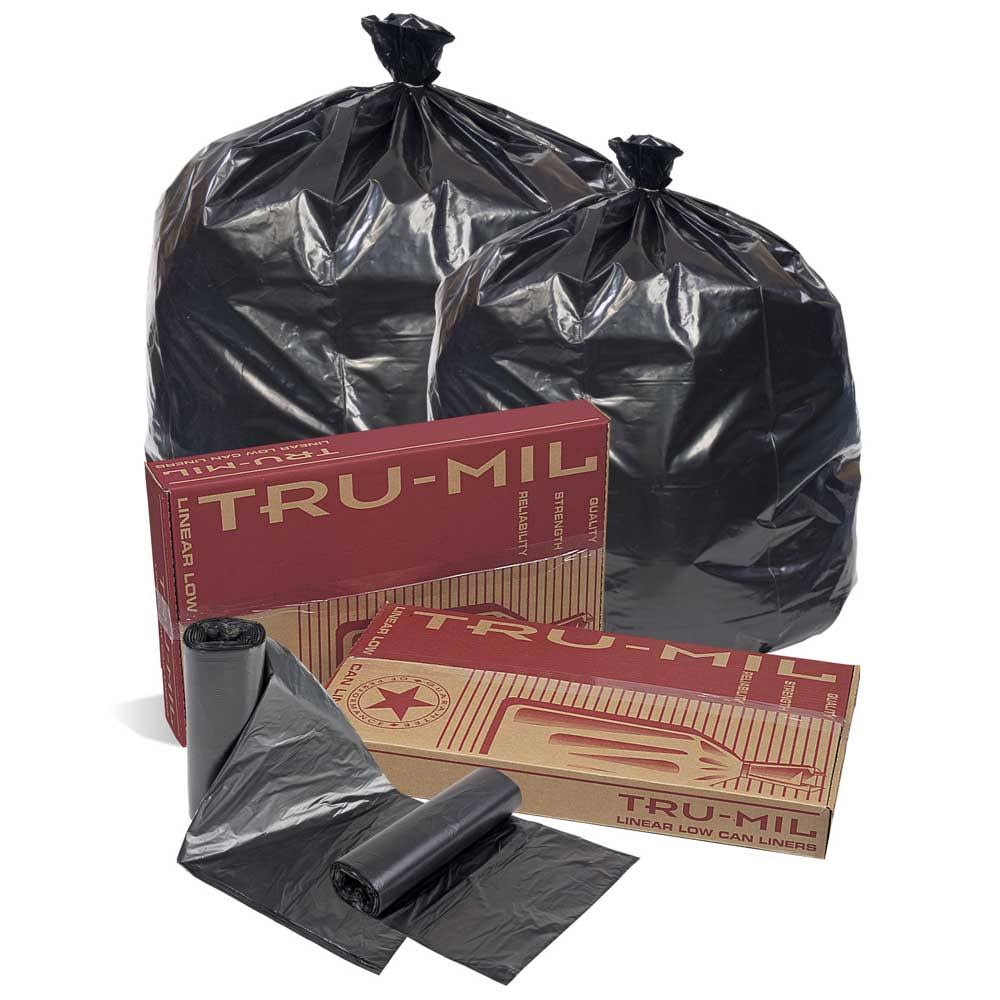 Black Perforated Can Liner Roll P814