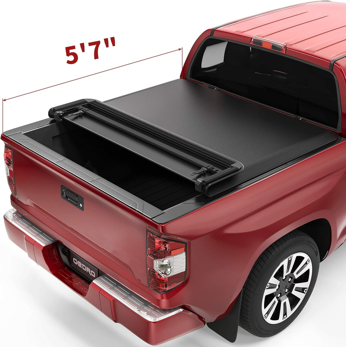 Soft Tri-Fold Truck Bed Tonneau Cover for 2014-2021 Toyota Tundra Fleetside 5.5 ft Bed U99762