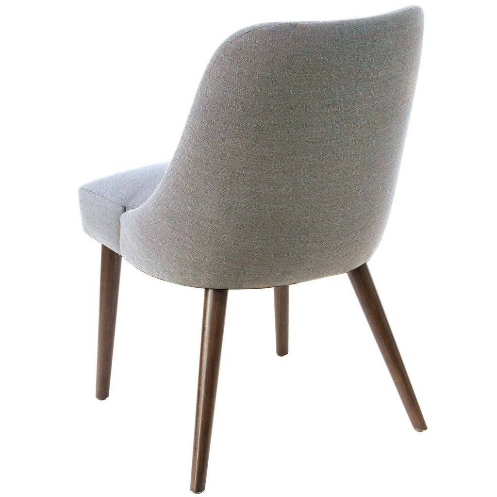 Linen Rounded Back Dining Chair Gray J4630