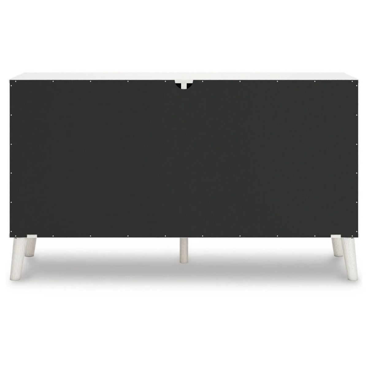White 6 Drawer Wide Dresser L609
