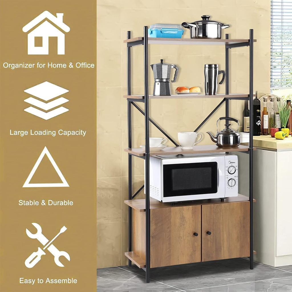 4-Tier Kitchen Storage Shelf with Cabinet R76339