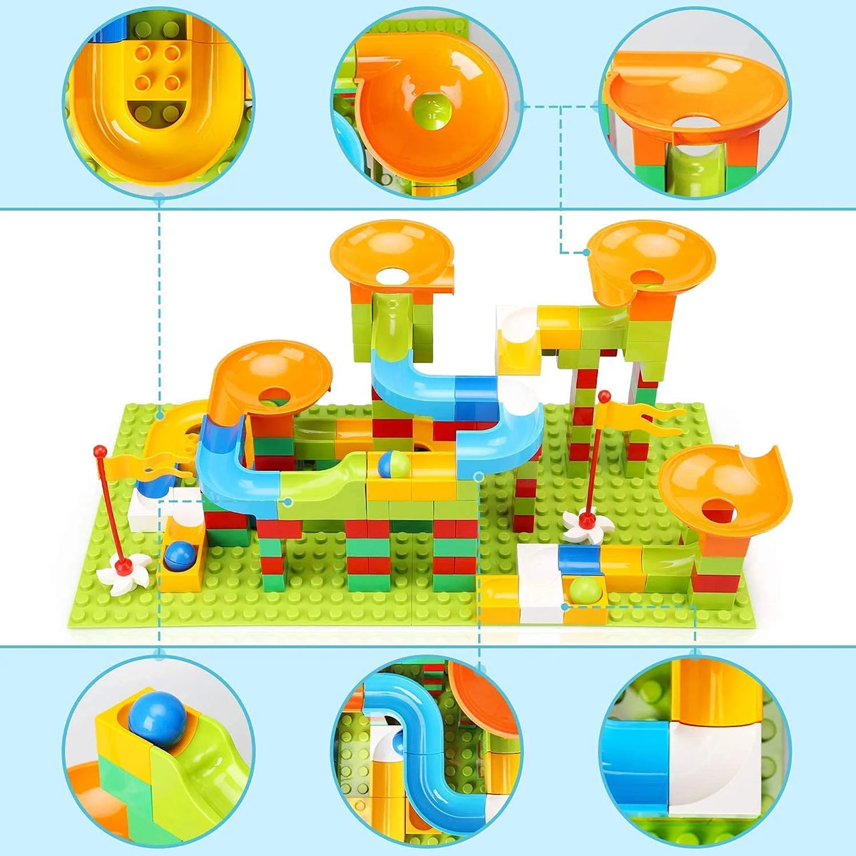 152 PCS Marble Run Set Building Blocks X314914