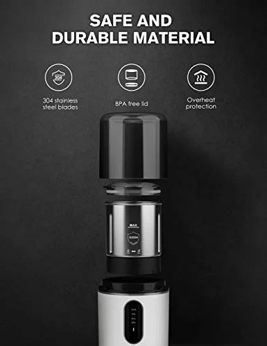 Cordless Electric Coffee Grinder with Stainless Steel Blade and Removable Bowl T826
