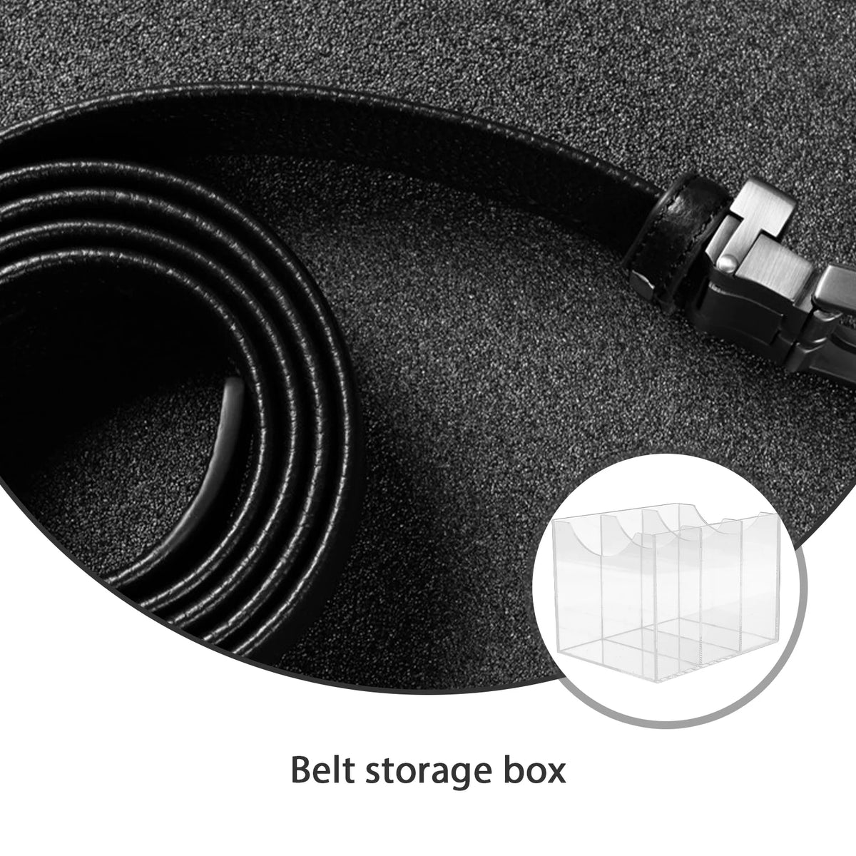 Transparent Belt Storage Box Drawer Turntable Rack K1233