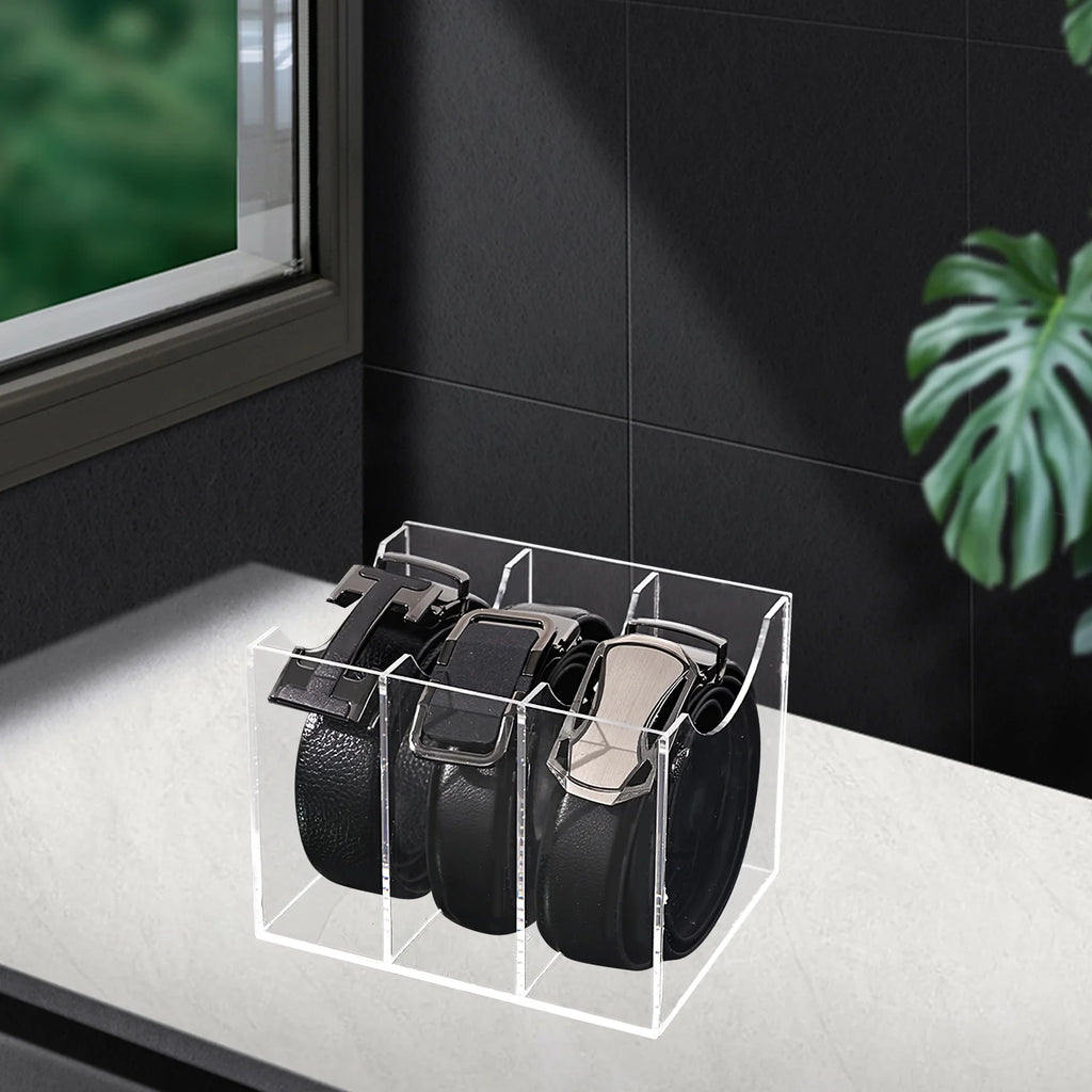 Transparent Belt Storage Box Drawer Turntable Rack K1233