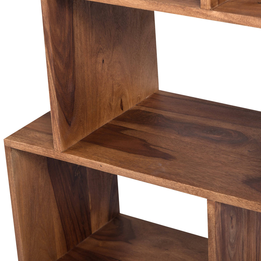 4 Shelf Stacked Wood Bookcase Y823