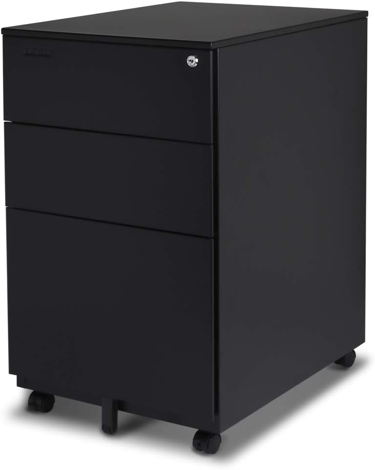White 2-Drawer Metal File Cabinet with Lock Z972