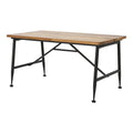 Brown Black Acacia Wood and Iron Coffee Table D756