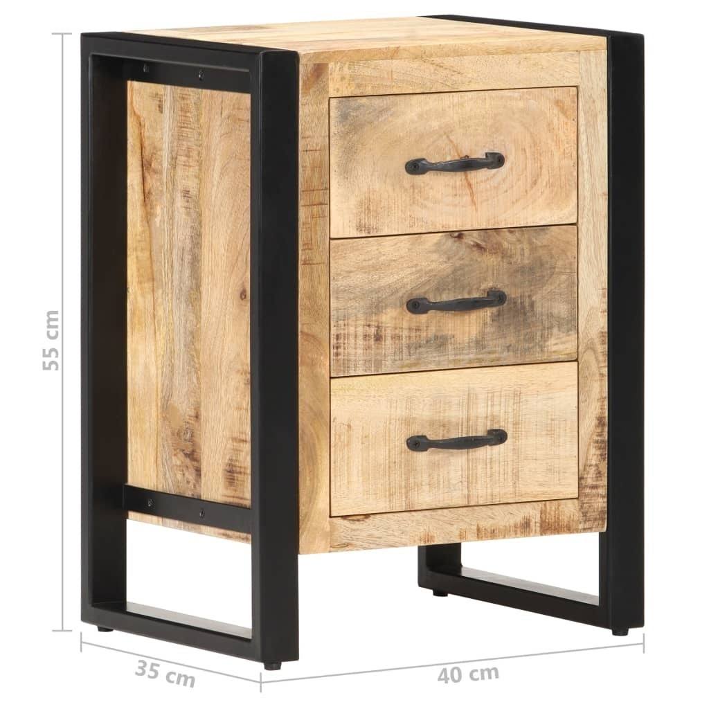 Solid Mango Wood Bedside Cabinet F688911