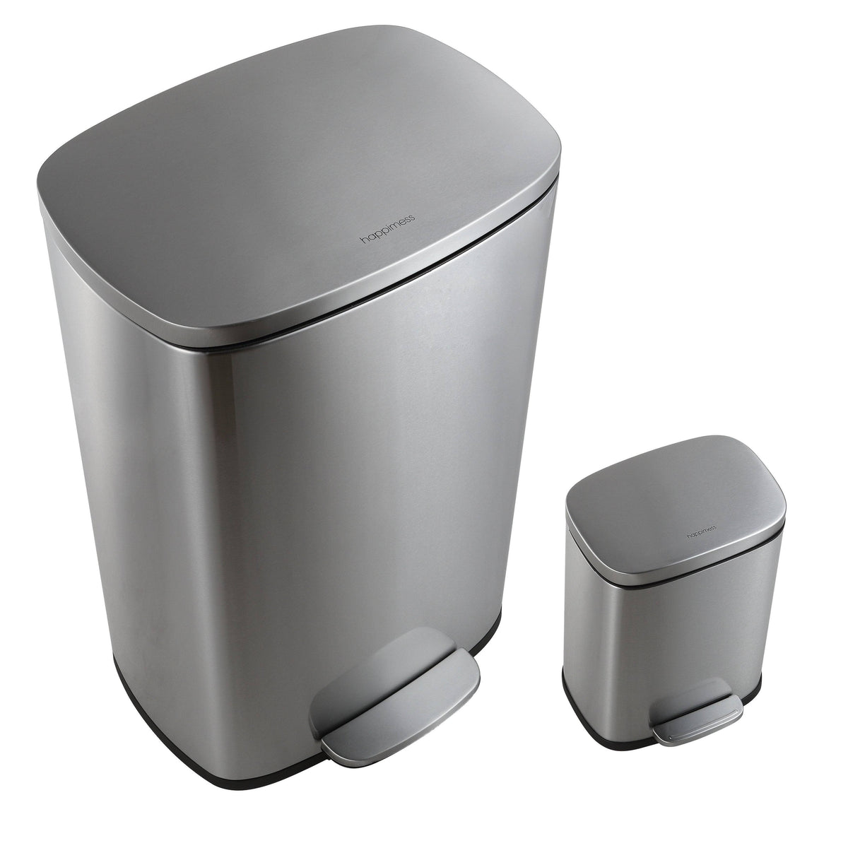 13-Gallon Stainless Steel Trash Can with Soft-Close Lid I160360