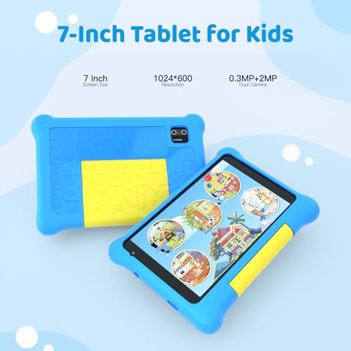 Pink 7 inch Android 12 Tablet 2GB 32GB with Shockproof Case T657