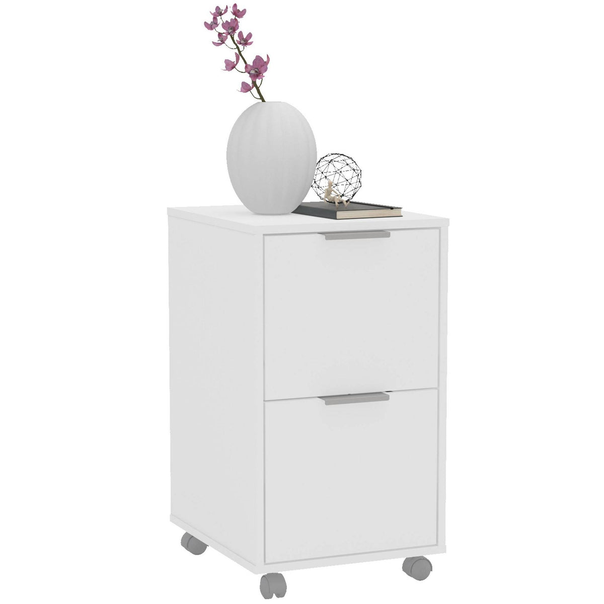 White 2 Drawer File Cabinet J317