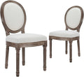Set of 2 Beige Rattan Back Accent Chairs X1919