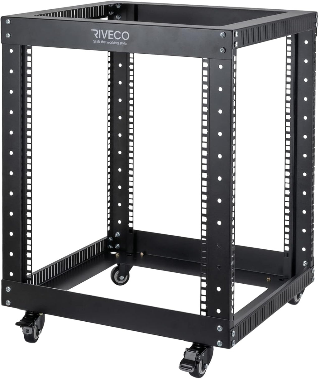 12U Open Frame Server Rack with Casters L117453