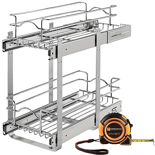 Steel Wire 2 Tier Pull Out Cabinet Organizer W6529