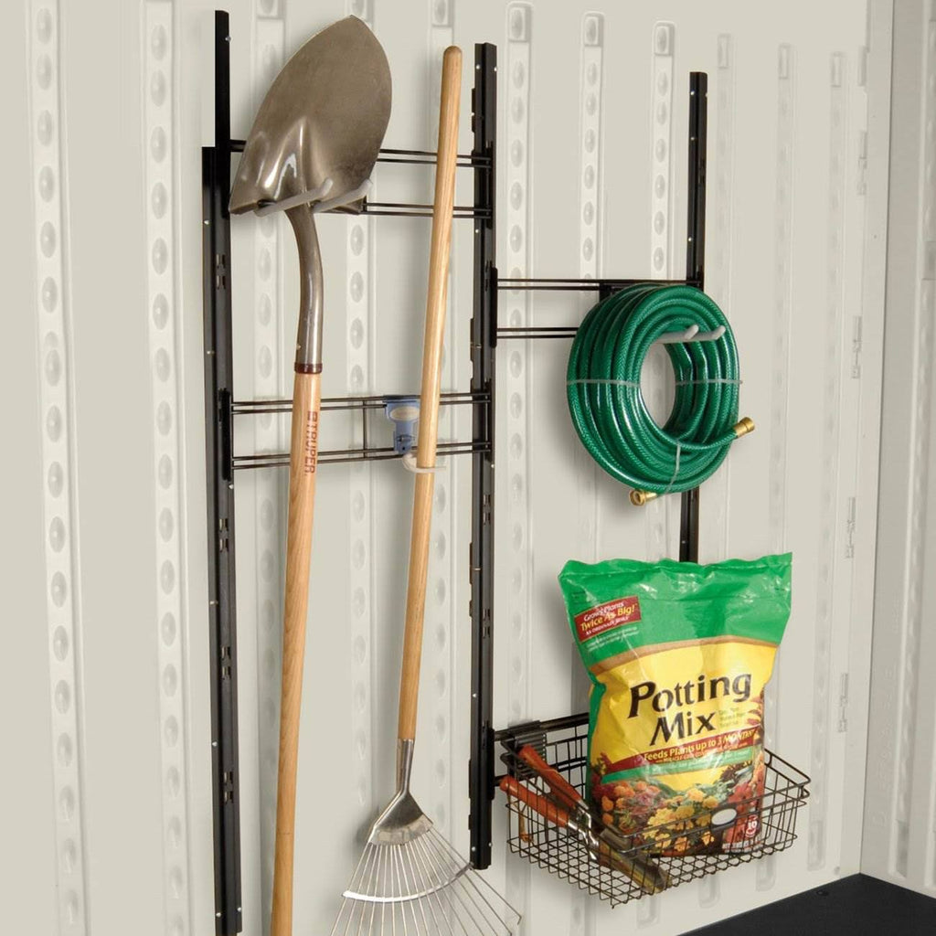 Outdoor Storage Shed Organizer Kit with Hooks and Basket 4 Pack I682539