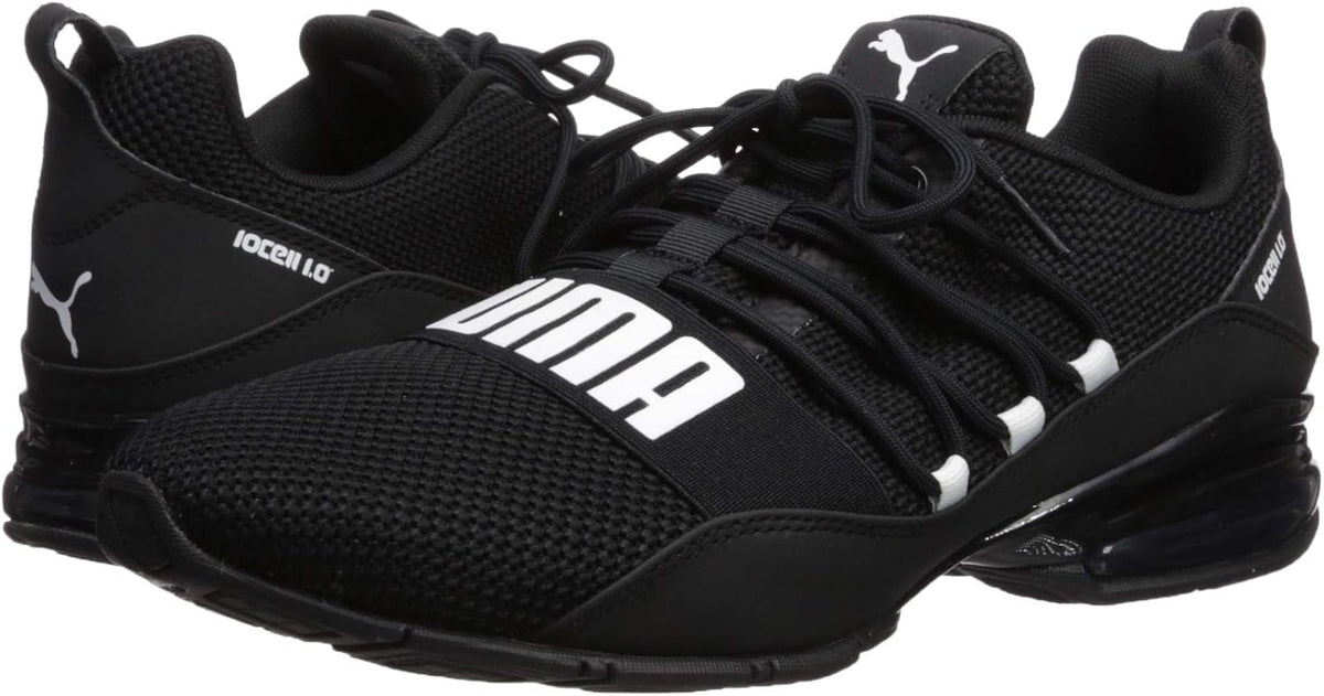 Black/White 10.5 Woven Running Shoe P467