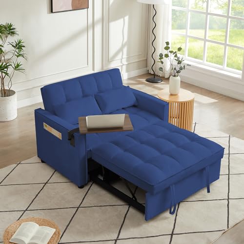 Beige Velvet 3 in 1 Sleeper Sofa Bed B578