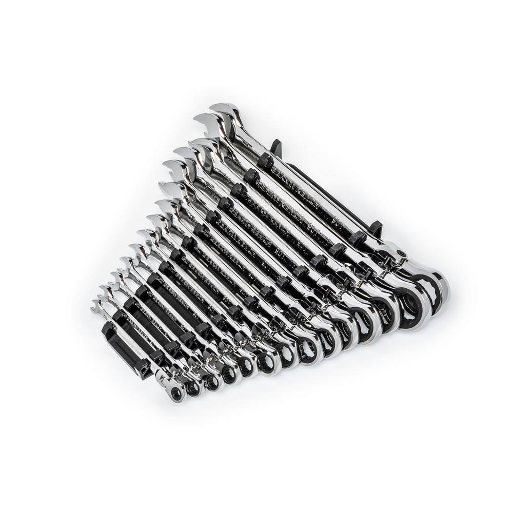 14 Piece SAE Flex-Head Combination Ratcheting Wrench Set D349602