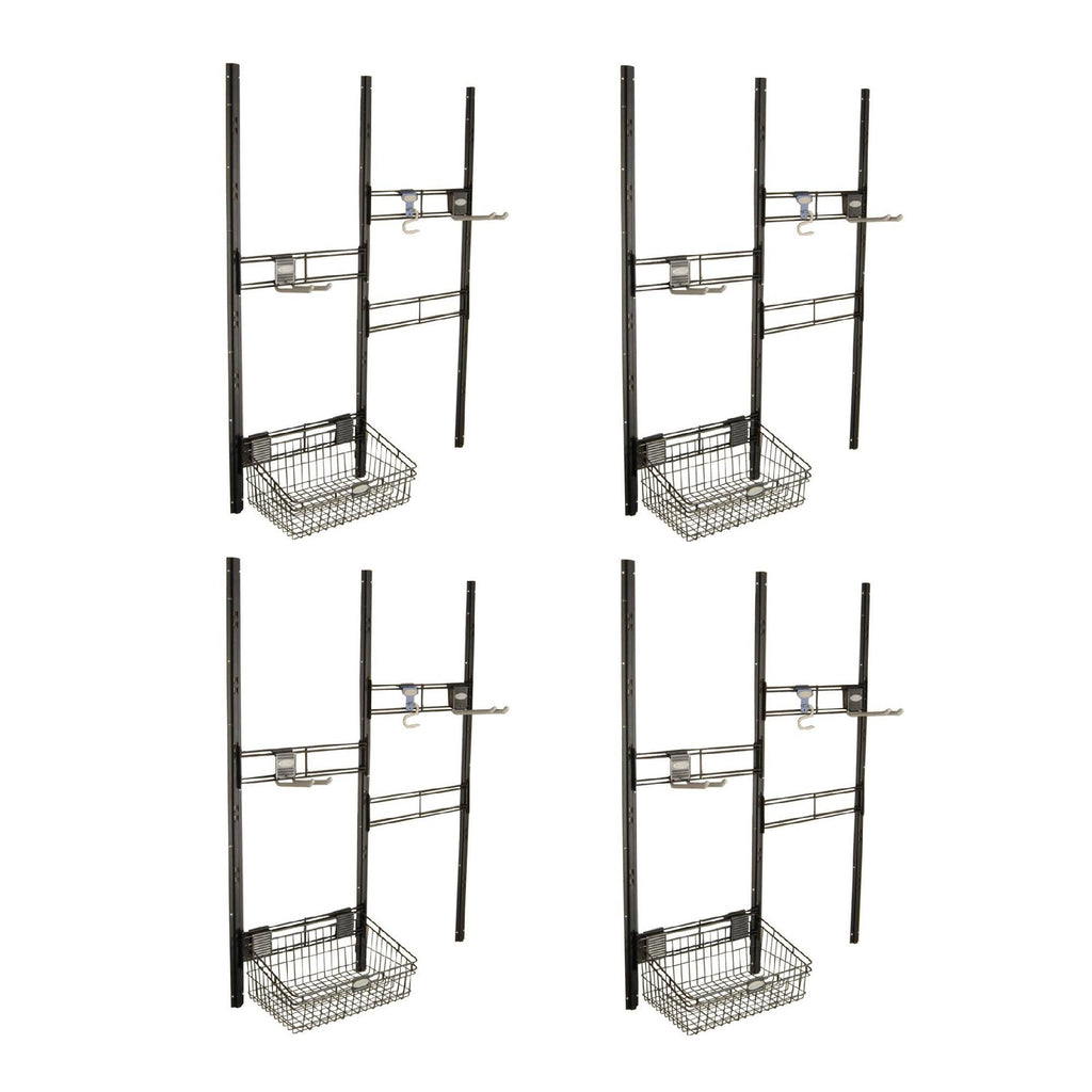 Outdoor Storage Shed Organizer Kit with Hooks and Basket 4 Pack I682539