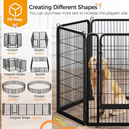 8 Panels Metal Dog Playpen Z80500