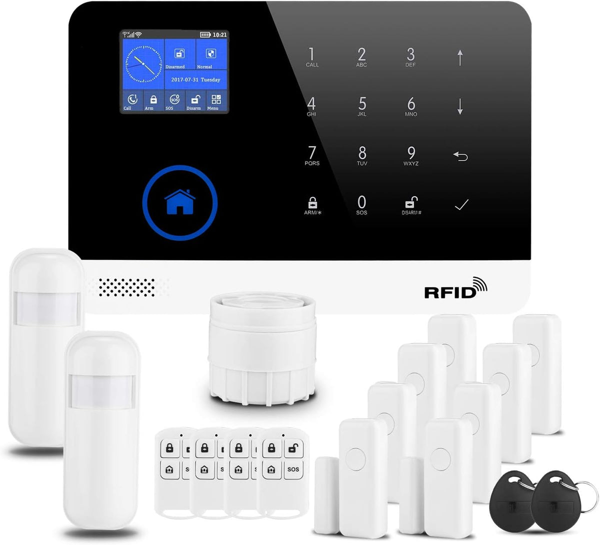 18 Piece Wireless DIY Burglar Alarm Security System O6397