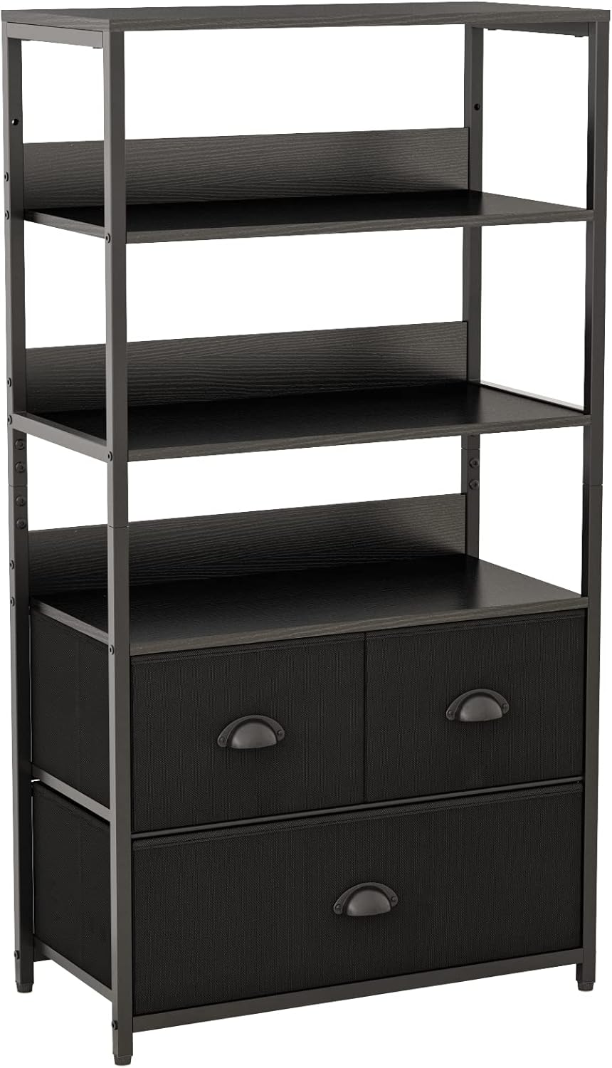 4-Tier Storage Shelf Unit with 3 Drawers C39231