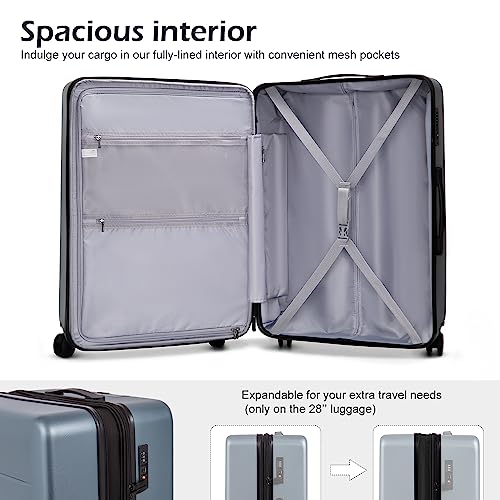 Night Navy 20in ABS+PC Carry On Spinner Suitcase C121