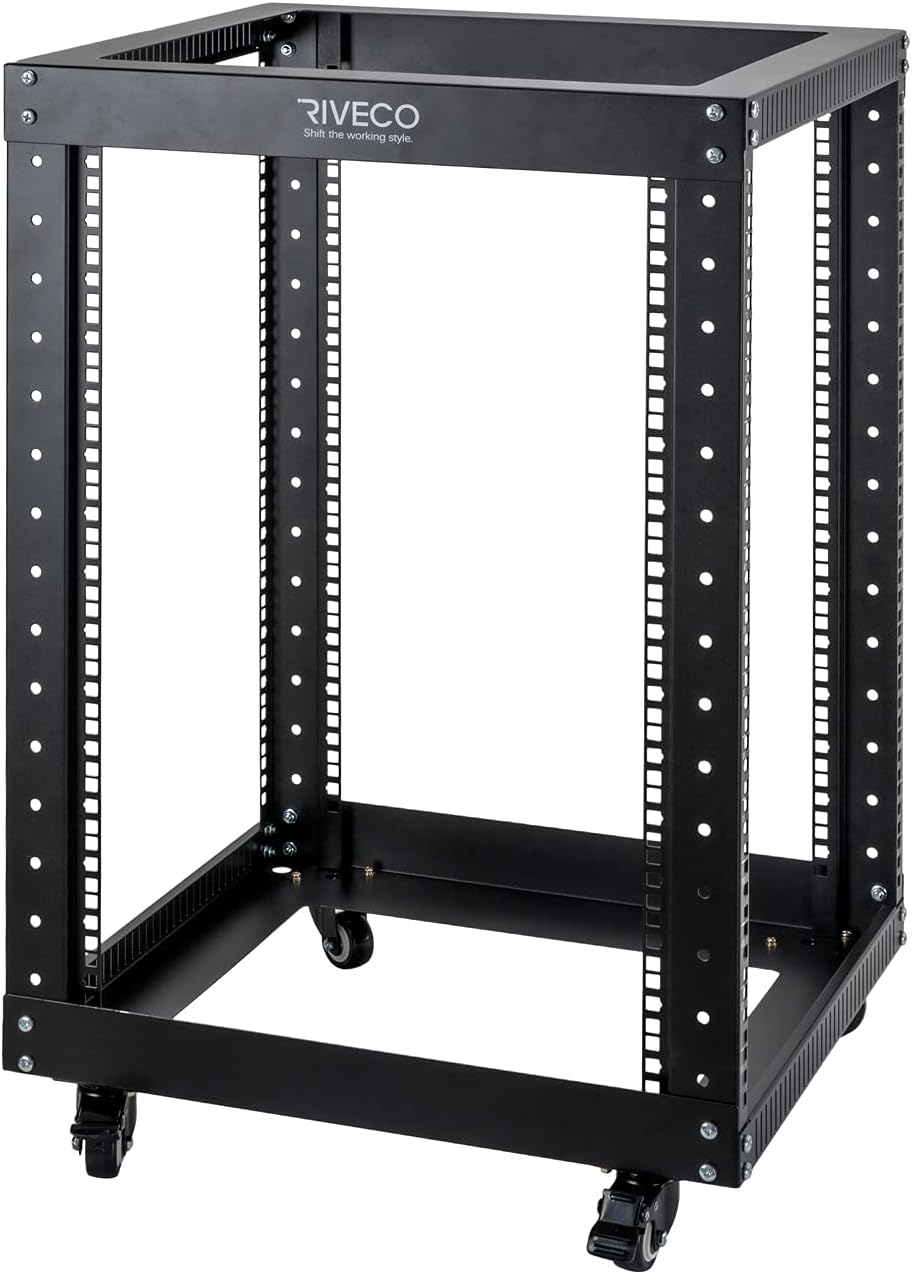 12U Open Frame Server Rack with Casters L117453