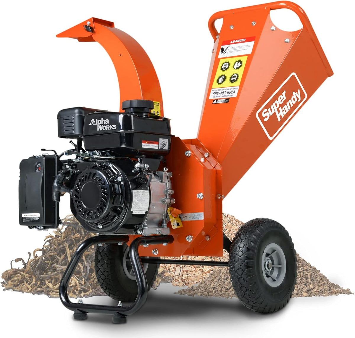 Mini Wood Chipper Shredder Mulcher 7HP 3 Inch Max Capacity I7126
