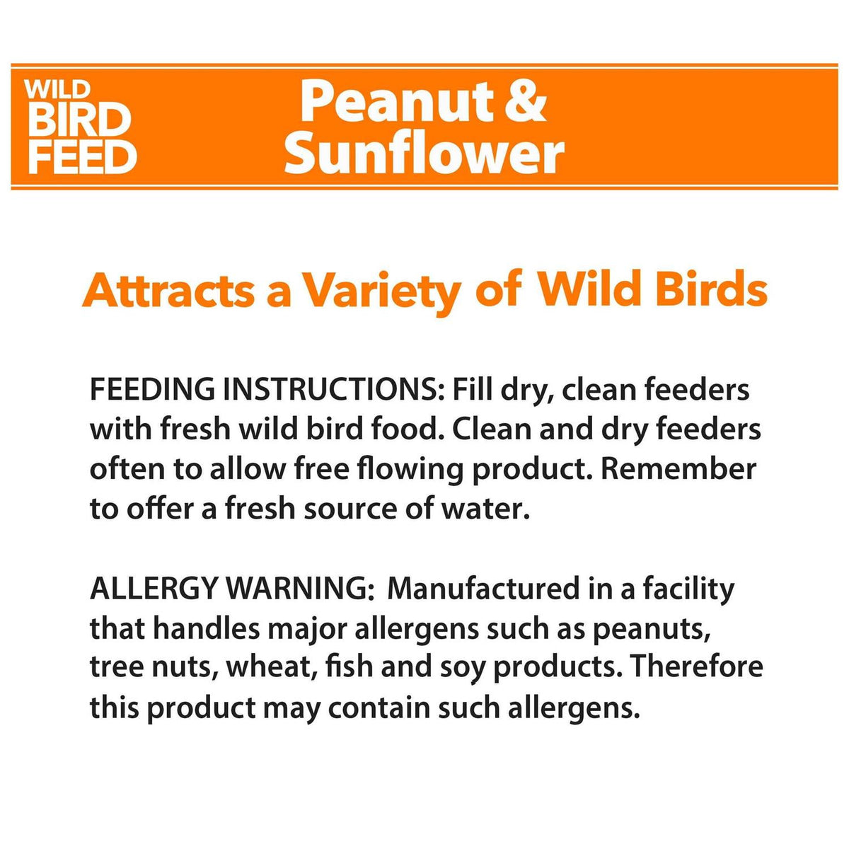 Peanut & Sunflower Wild Bird Feed A198
