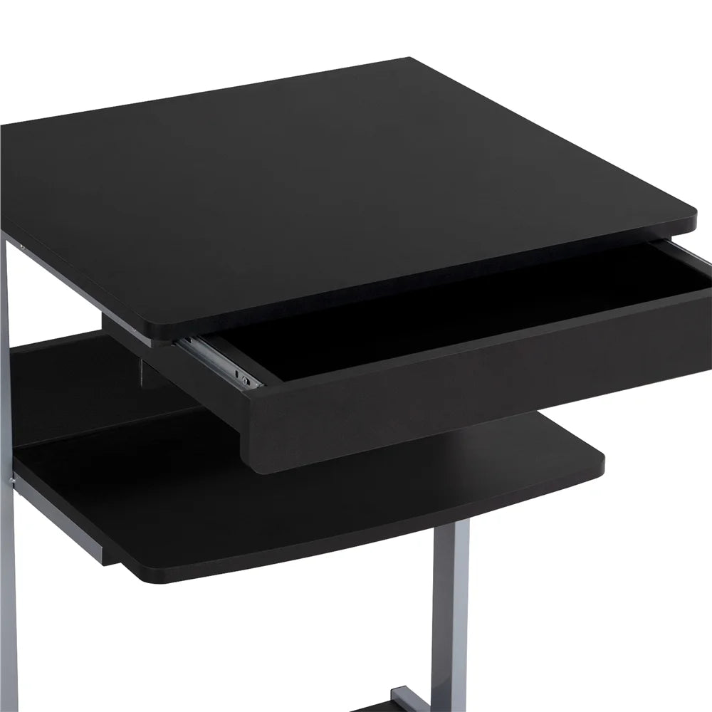 Black 31.5''H Laptop Computer Desk with Power Outlet Z643