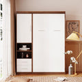 Twin Size Wood Murphy Bed with Wardrobe and Drawers L186541