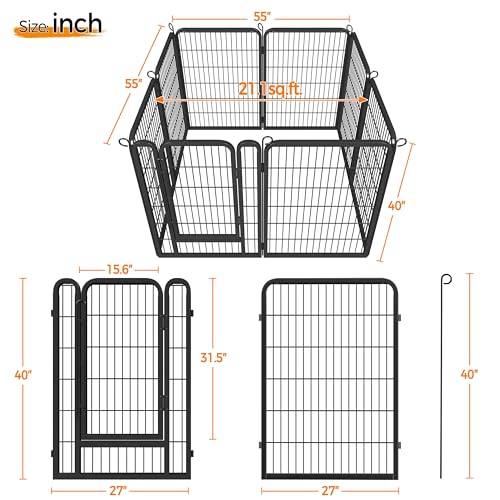 8 Panels Metal Dog Playpen Z80500