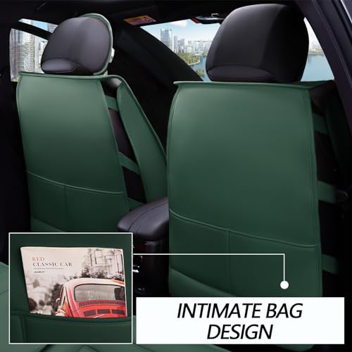 5 Seats Beige Faux Leather Seat Covers E593