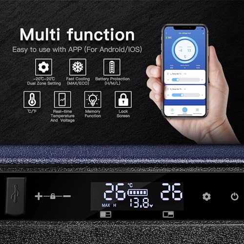 12 Volt 121 Quart Dual Zone Portable Car Refrigerator Freezer I75990