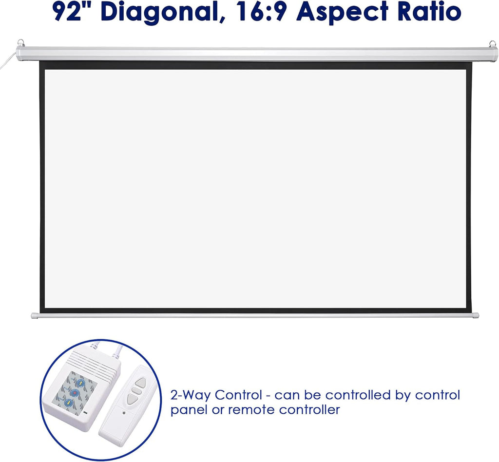 White 92 Diagonal 16:9 Projector Screen K4113