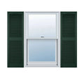 Vinyl Cathedral Top Open Louver Shutters X19042