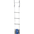 Two-Story Fire Escape Ladder, Steel, Anti-Slip, Black I8717