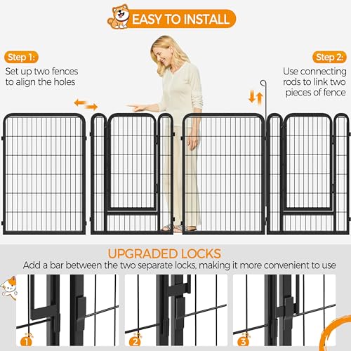 8 Panels Metal Dog Playpen Z80500