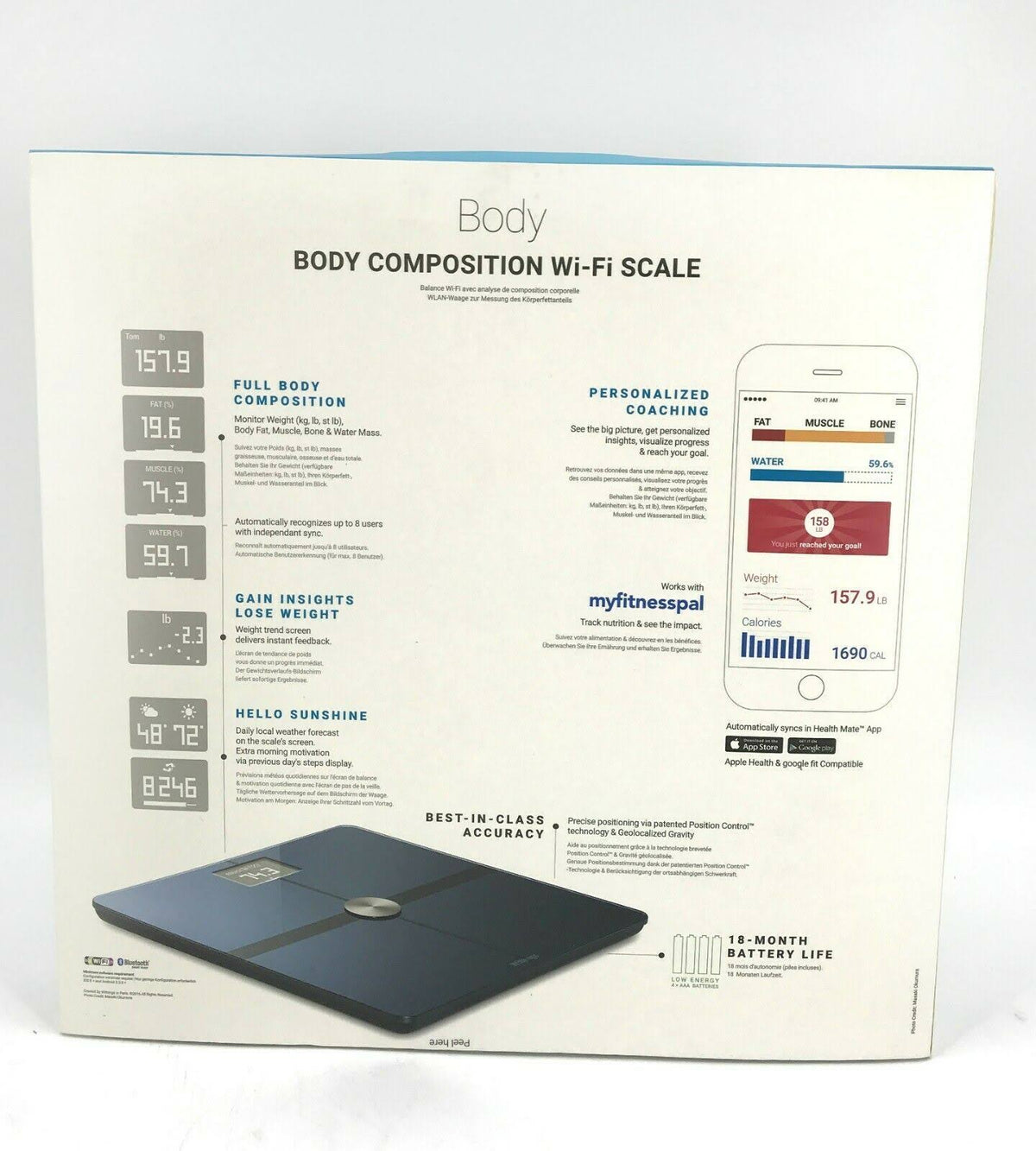Wi-Fi Body Composition Scale Black E7609