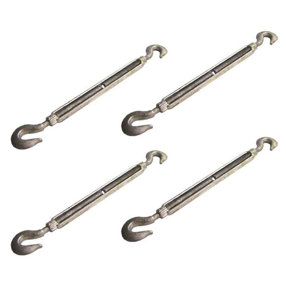 1/2 Inch x 9 Inches Galvanized Hook and Hook Turnbuckles H180678