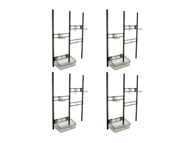 Outdoor Storage Shed Organizer Kit with Hooks and Basket 4 Pack I682539