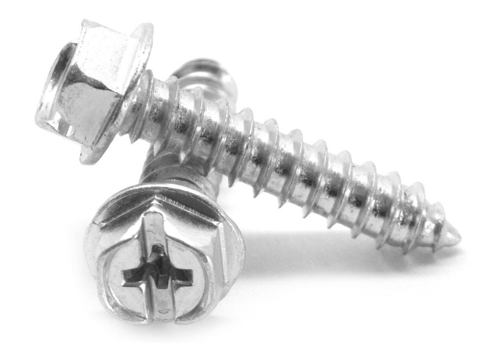 #8-18 x 1/2 Sheet Metal Screw Hex Washer Head Zinc Plated Q677