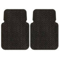 Charcoal Chevron Pattern Car Mats Set of 2 F4970